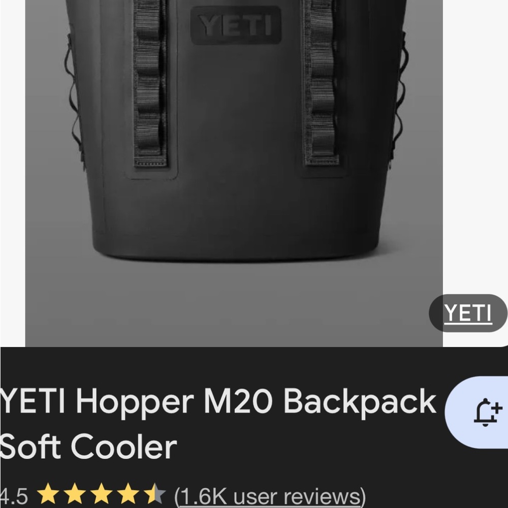 YETI Black Hopper Backpack Cooler